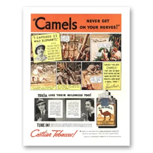1936 Camel Cigarettes Print Ad | Your Nerves