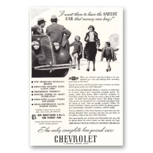 1936 Chevrolet Print Ad | Safest Cars