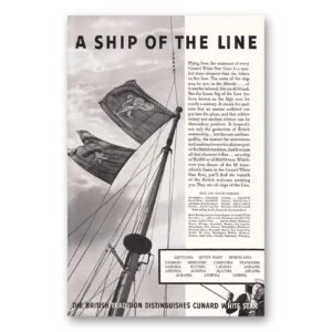 1936 White Star Line Print Ad | Ship Line