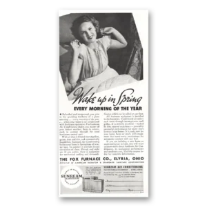 1936 Fox Furnace Print Ad | Wake Up