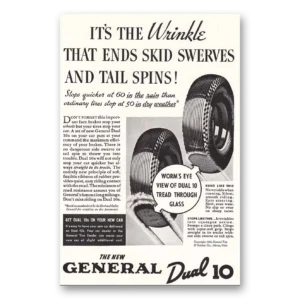 1936 General Tire Print Ad | Skid Swerves