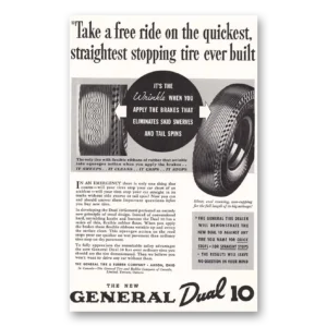 1936 General Tire Print Ad | Dual 10 Tires