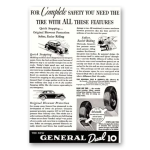 1936 General Tire Print Ad | Dual 10 Tires