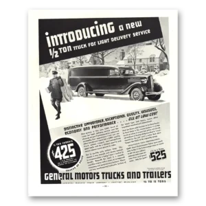1936 General Motors Trucks Print Ad | Gm Truck