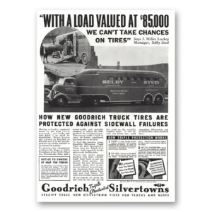 1936 Goodrich Silvertown Tires Print Ad | Selby Stud
