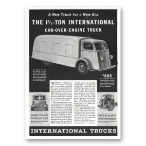 1936 International Trucks Print Ad | Cab Over Engine