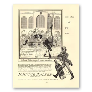 1936 Johnnie Walker Black Label Print Ad | New Invention