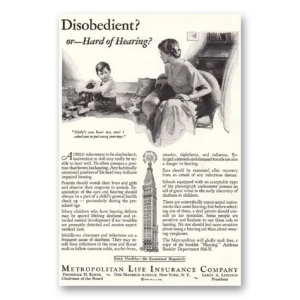 1936 Metropolitan Life Insurance Print Ad | Disobedient
