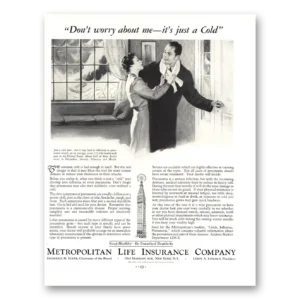 1936 Metropolitan Life Insurance Print Ad | Just Cold