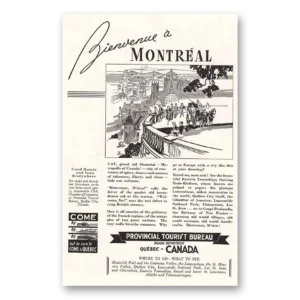 1936 Montreal Canada Print Ad | Provincial