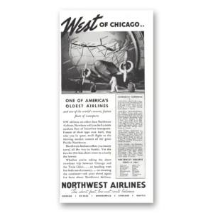 1936 Northwest Airlines Print Ad | West Chicago