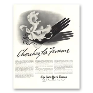 1936 New York Times Print Ad | Cherchez