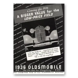 1935 Oldsmobile Six and Eight Print Ad | Bigger Value