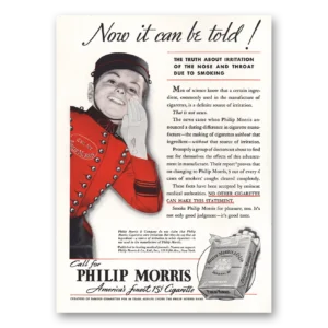 1936 Philip Morris Cigarettes Print Ad | Be Told