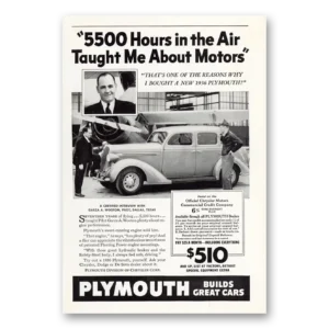 1936 Plymouth Print Ad | Garza Wooton