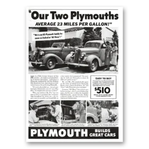 1936 Plymouth Convertible Print Ad | Two Average
