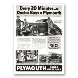 1936 Plymouth Print Ad | Doctor
