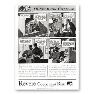 1936 Revere Copper + Brass Print Ad | Honeymoon Cottage
