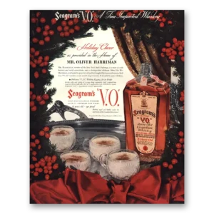 1936 Seagrams VO Whisky Print Ad | Oliver Harriman