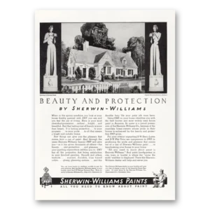 1936 Sherwin Williams Paints Print Ad | Spring Sunshine