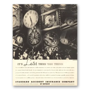 1936 Standard Accident Insurance Print Ad | You Think