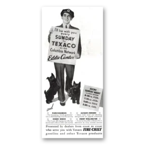 1936 Texaco Print Ad | Eddie Cantor