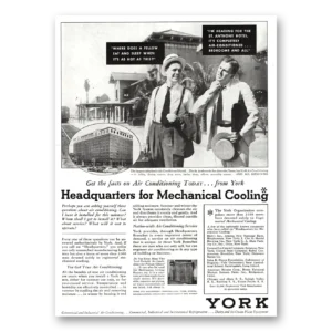 1936 York Air Conditioning Print Ad | Mechanical Cooling