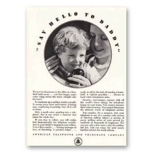 1937 American Telephone Print Ad | Say Hello