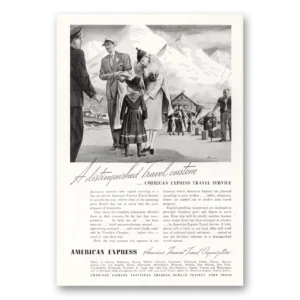 1937 American Express Print Ad | Distinguished