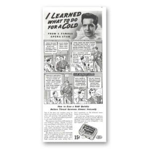 1937 Bayer Aspirin Print Ad | Opera Star