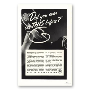 1937 Bell Telephone Print Ad | See Before
