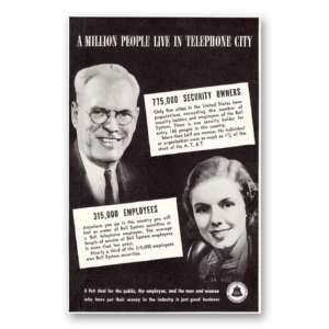 1937 Bell Telephone Print Ad | Telephone City