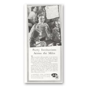 1937 Bell Telephone Print Ad | Party Invitations