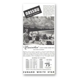 1937 White Star Line Print Ad | Carinthia