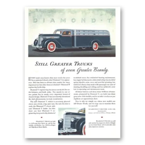 1937 Diamond T Trucks Print Ad | Greater Beauty