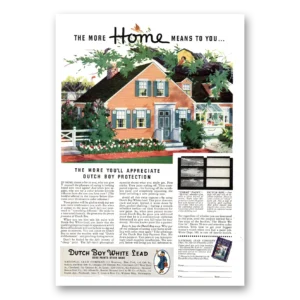 1937 Dutch Boy Paint Print Ad | White Lead Paint