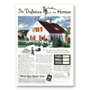 1937 Dutch Boy Paint Print Ad | White Lead Paint