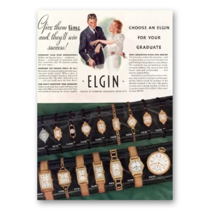 1937 Elgin Watch Print Ad | Win Success