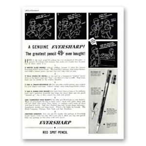 1937 Wahl Eversharp Print Ad | Red Spot Pencil