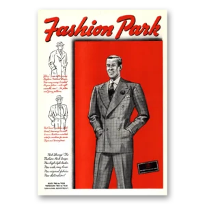 1937 Fashion Park Print Ad | Suits Topcoats