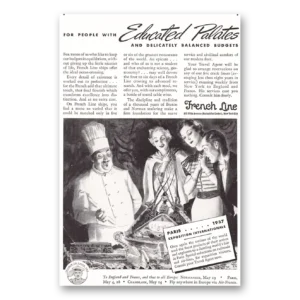 1937 French Line Print Ad | Educated Palates