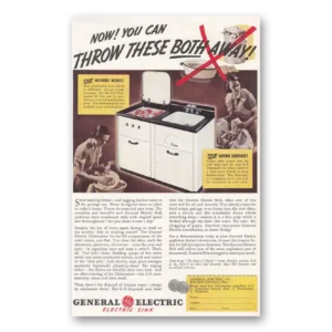 1937 General Electric Sink Print Ad | Throw These Away