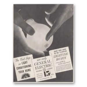 1937 Mazda Lamps Print Ad | Light Conditioning