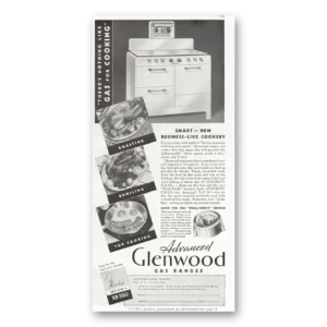 1937 Glenwood Range Print Ad | Nothing Like Gas