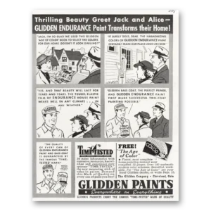1937 Glidden Paint Print Ad | Thrilling Beauty