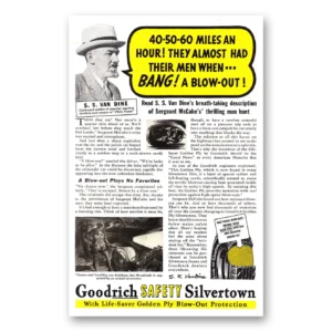 1937 Goodrich Silvertown Tires Print Ad | Van Dine