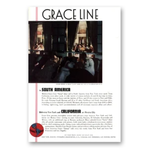 1937 Grace Line Print Ad | Santa Ships