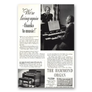 1937 Hammond Organ Print Ad | Living Again