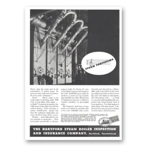 1937 Hartford Steam Boiler Inspection Print Ad | Steam Fortissimo