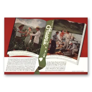 1937 Hawaii Print Ad | Pineapple Plantation